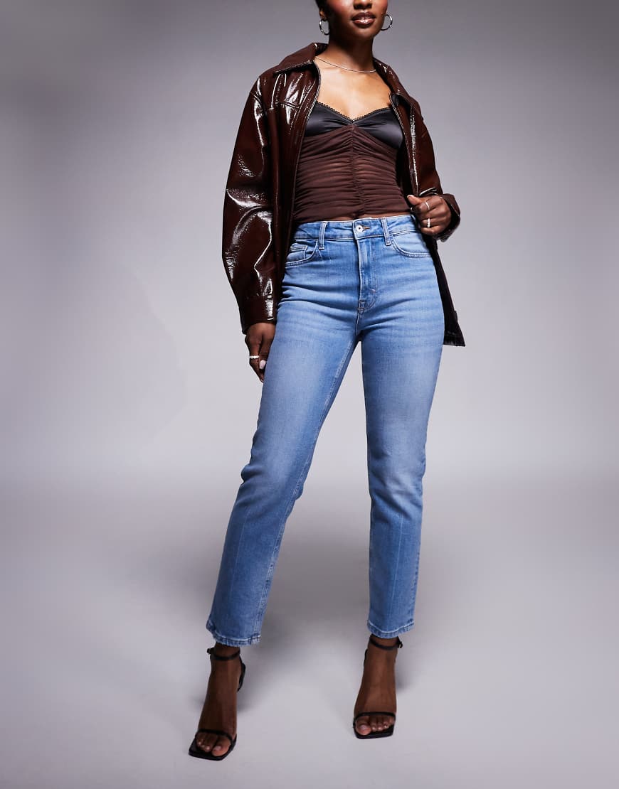 River Island - Enge Jeans in mittelblauer Waschung von River Island