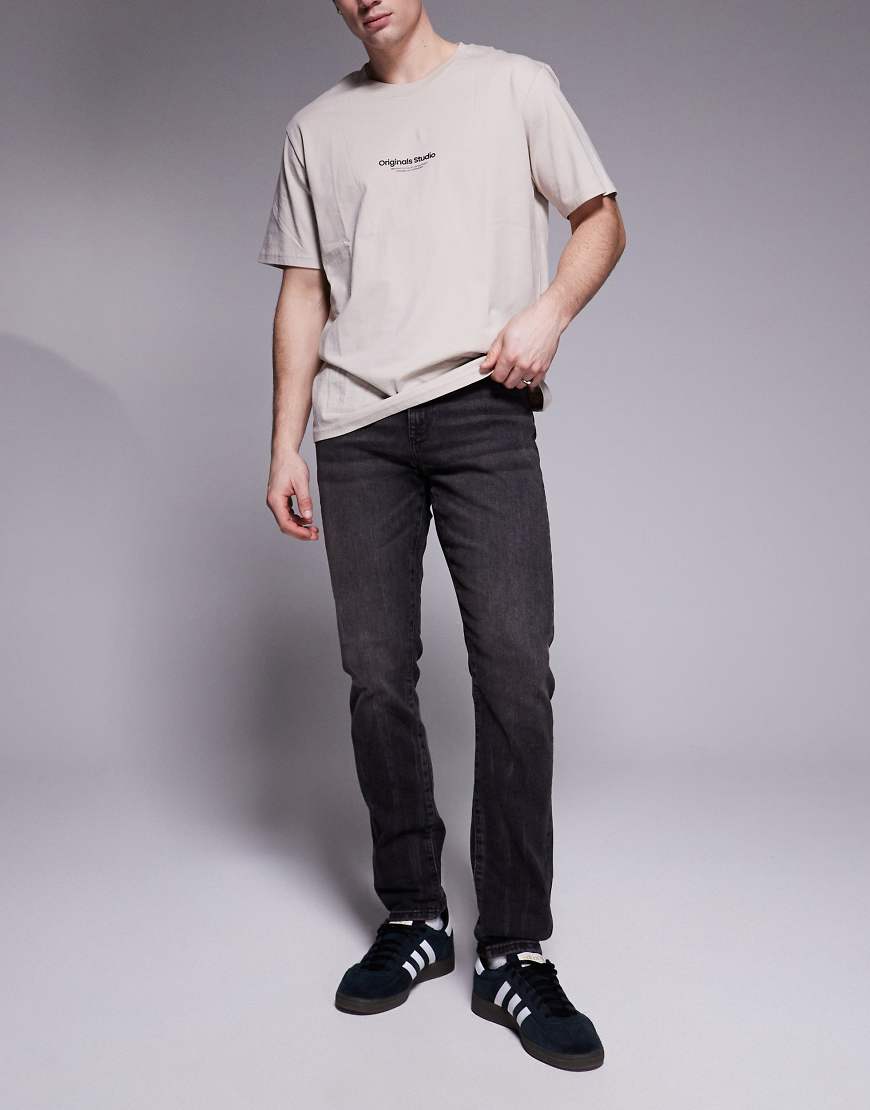 River Island - Enge Jeans in verwaschenem Schwarz-Grau von River Island