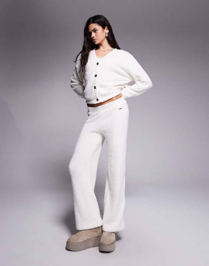 River Island - Gemütliche Hose in Creme, Kombiteil-Weiß von River Island