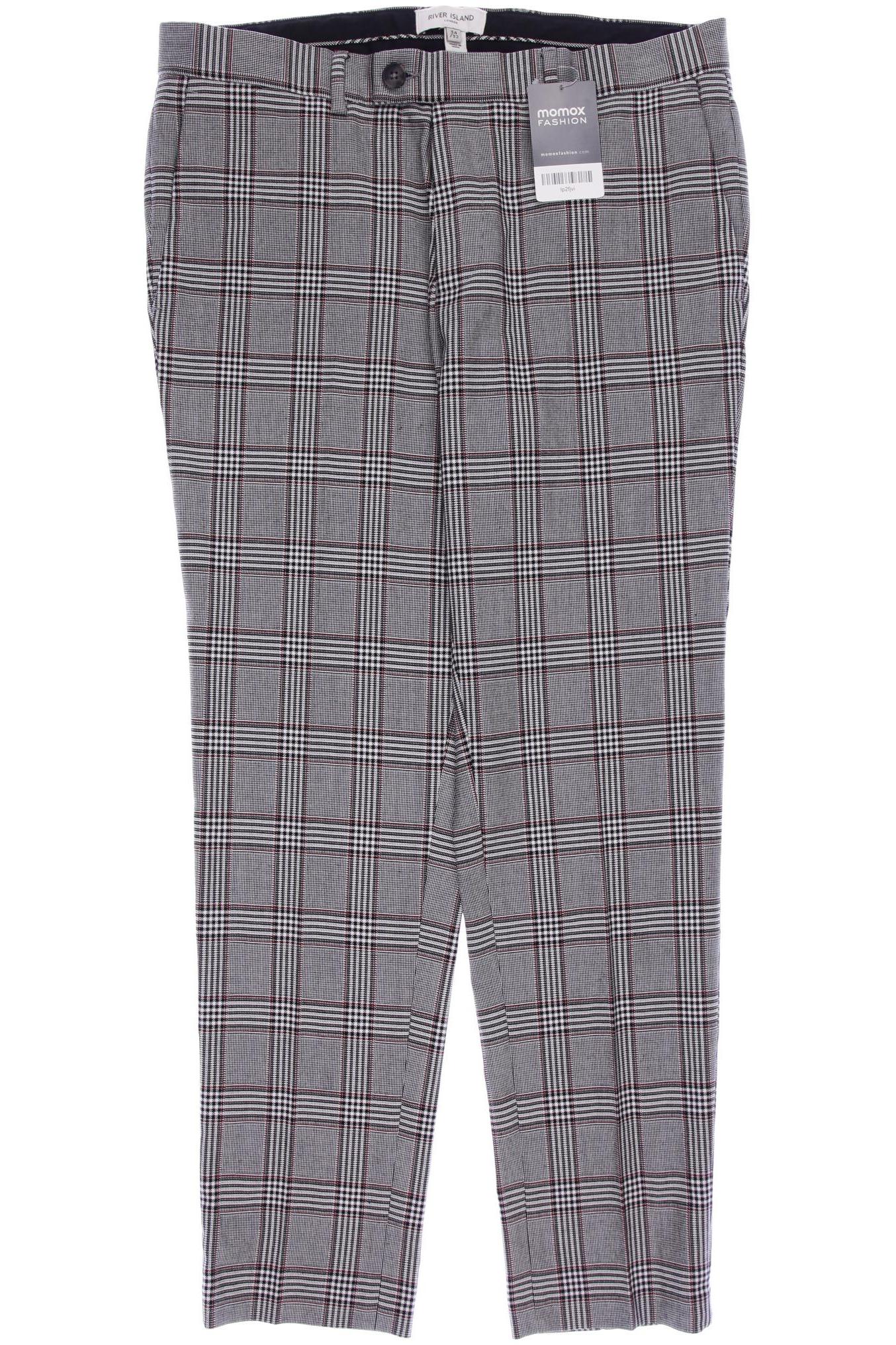 River Island Herren Stoffhose, grau, Gr. 86 von River Island