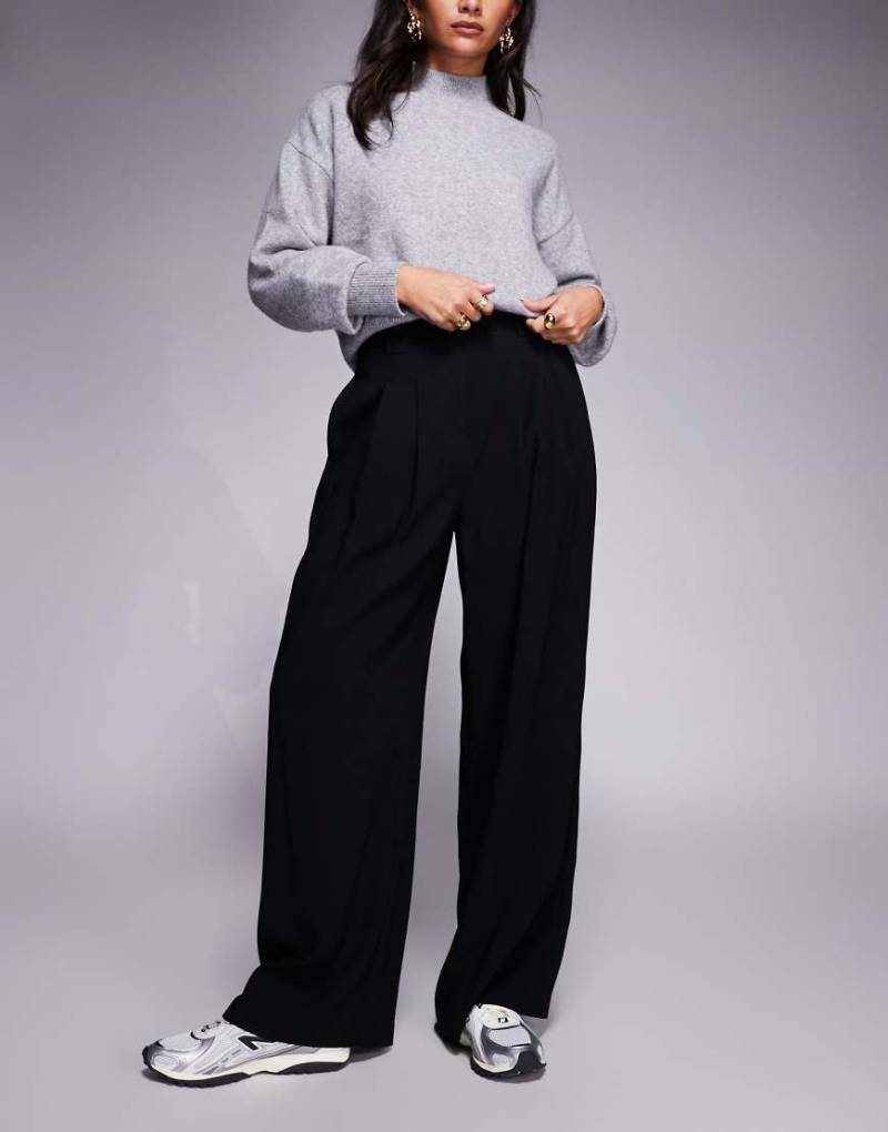 River Island - Hose mit weitem Schnitt in Schwarz von River Island