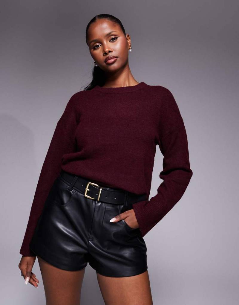 River Island - Denim-Hotpants aus Kunstleder in Schwarz von River Island