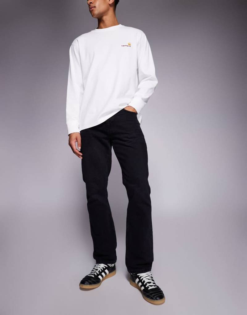 River Island - Jeans mit geradem Schnitt in verwaschenem Schwarz von River Island