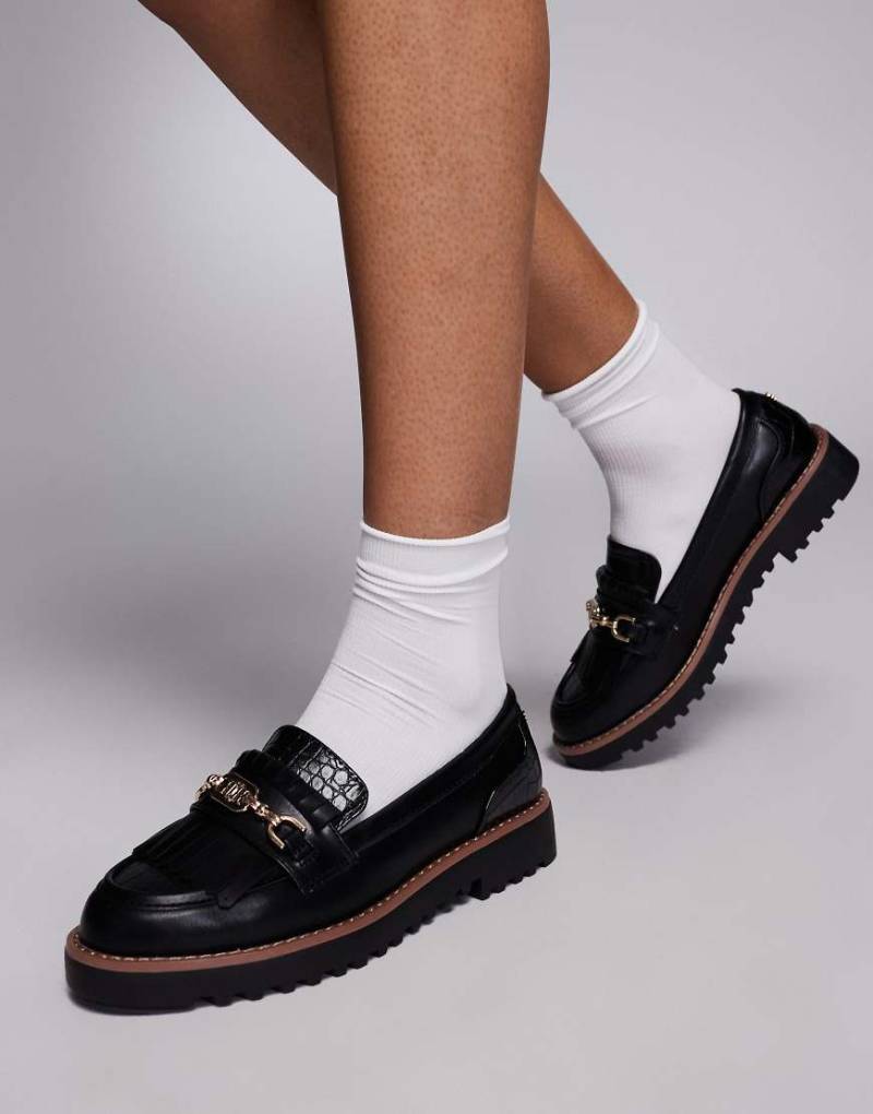 River Island - Loafer in Schwarz mit Trensenverzierung von River Island