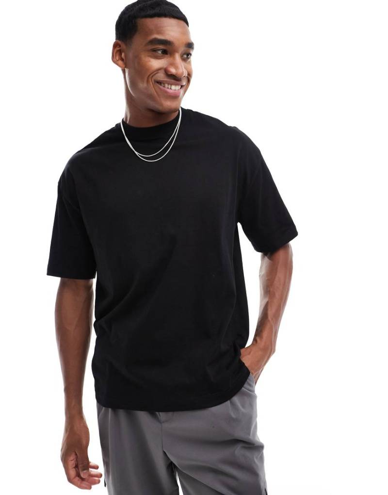 River Island - Oversize-T-Shirt in Schwarz von River Island