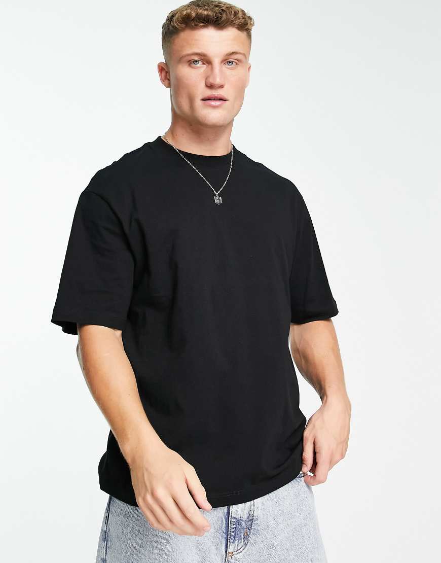 River Island - Oversize-T-Shirt in Schwarz von River Island