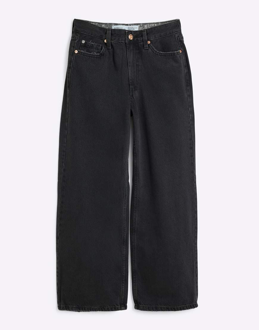 River Island Petite - Locker geschnittene, gerade Jeans in Schwarz von River Island