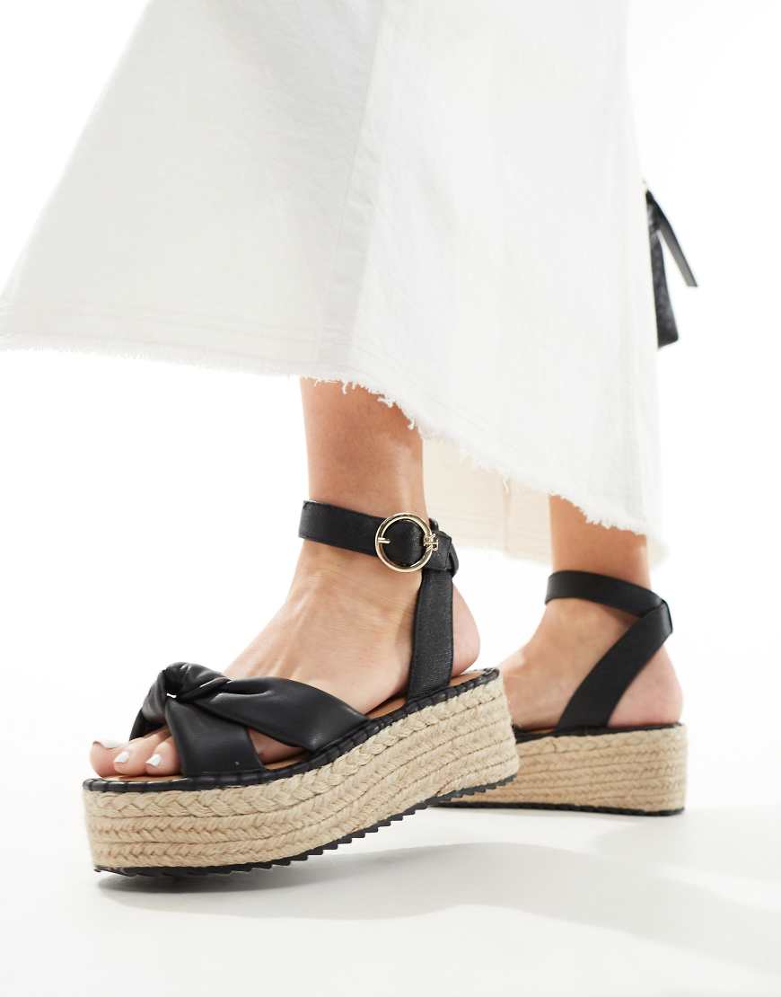 River Island - Zweiteilige Espadrilles in Schwarz von River Island