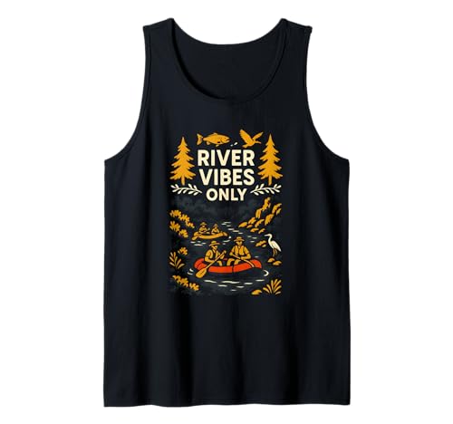 River Float Trip Vibes Only Retro Damen Sommer Tank Top von River Rendezvous - Float Trips and Lake Life