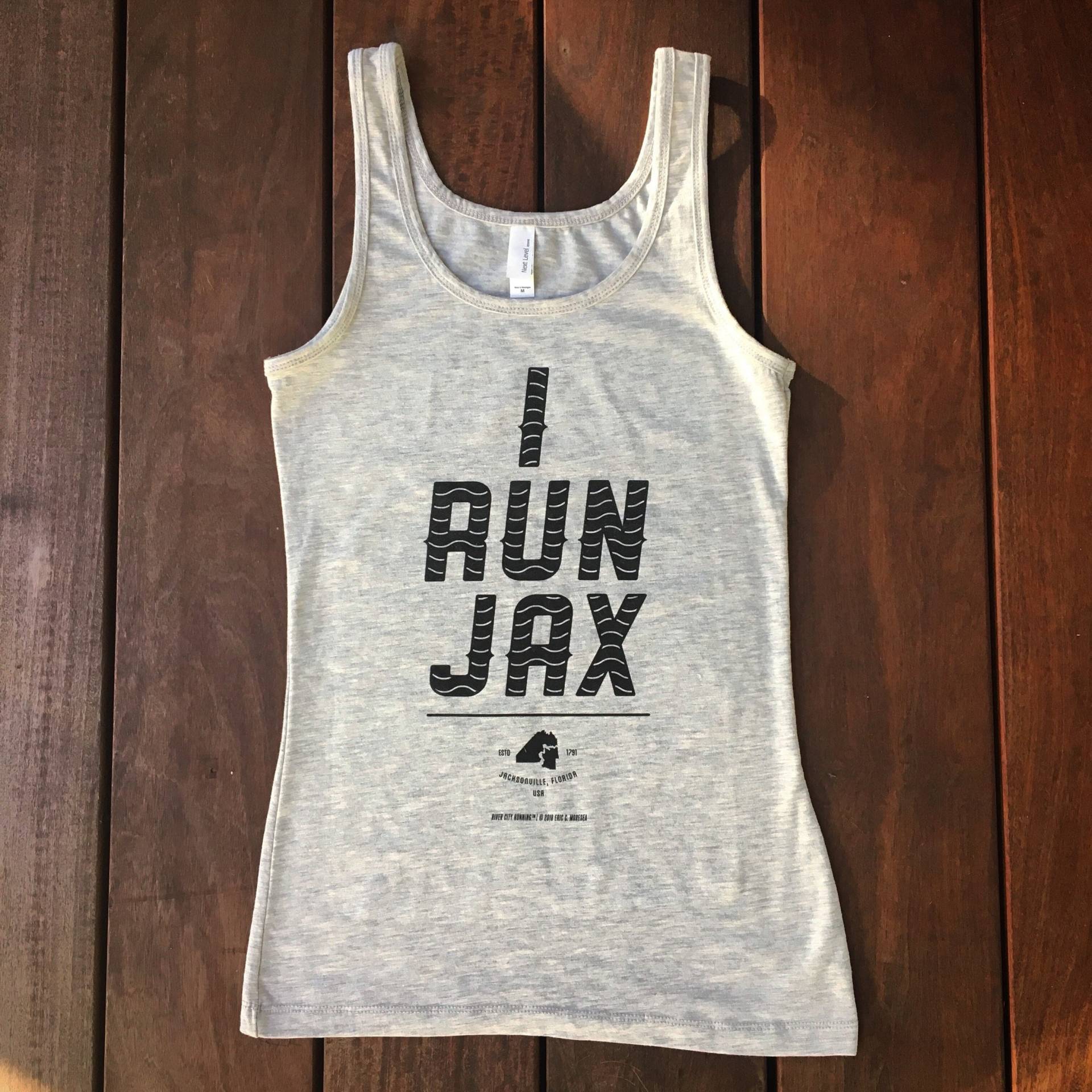 River City Läuft "Ich Laufe Jax" Frauen Heather Hellgrau Elasthan Jersey Tank River City Läuft "Ich Laufe Jax" Frauen Heather Hellgrau Elasthan Jersey Tank von RiverCityRunning