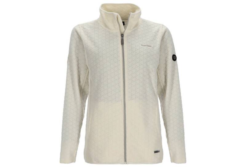 Rivercreek Fleecejacke Damen Coralfleecejacke mit Wellen-Pressprint - Modische Kapuzen-Jacke von Rivercreek