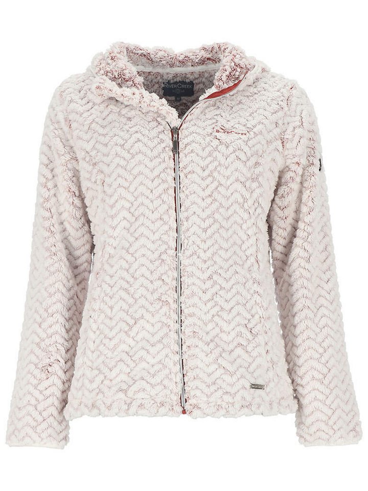 Rivercreek Fleecejacke Damen Jacke mit Zick-Zack-Streifen-Muster und Frontreißverschluss von Rivercreek