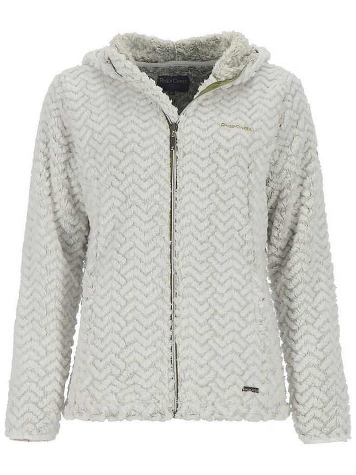 Rivercreek Fleecejacke Damen Jacke mit Zick-Zack-Streifen-Muster und Frontreißverschluss von Rivercreek