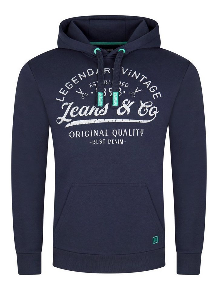 riverso Kapuzenpullover Herren Hoodie RIVArmin Regular Fit Longsleeve Sweatshirt mit Kängurutasche von riverso