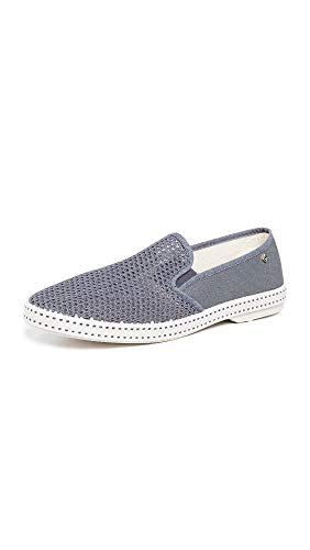 Rivieras Herren Slipper Classic 2037 Anthracite Anthracite Textile 2037 Anthracite grau 677663 von Rivieras