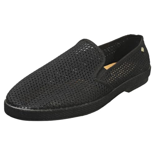 Rivieras Unisex Classic 30° Noir Espadrilles, Schwarz 01, 43 EU von Rivieras