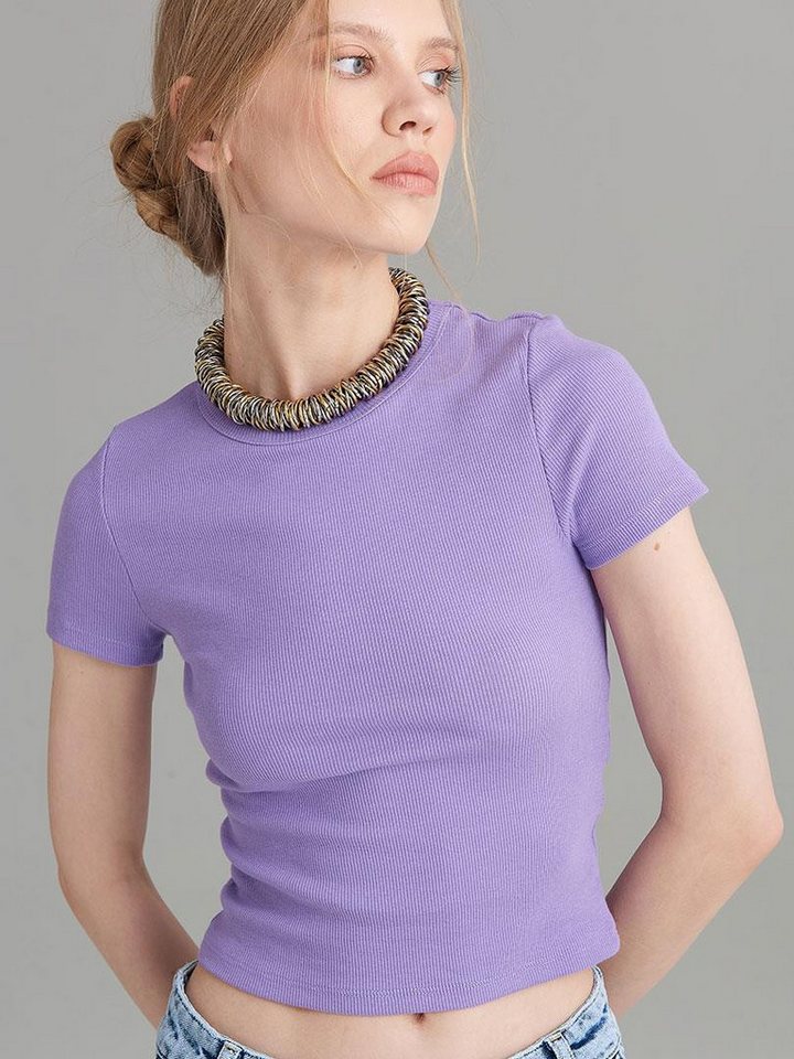 Rivus T-Shirt Damen Basic T-Shirt aus - Kurzarm Shirt, Schmeichelhafte Passform Basi von Rivus