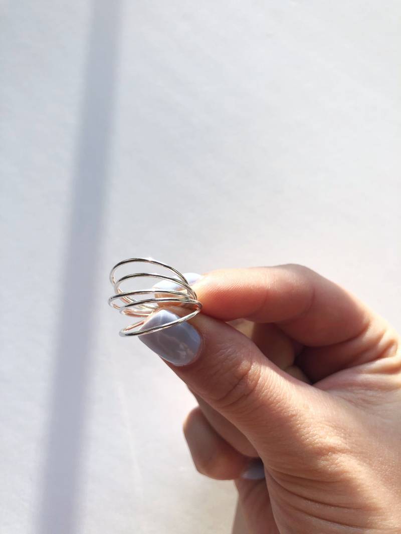 Stapelring Aus Sterling Silber 1 Mm Dünnes Band, Wasserfester Schmuck von RixenJewelry