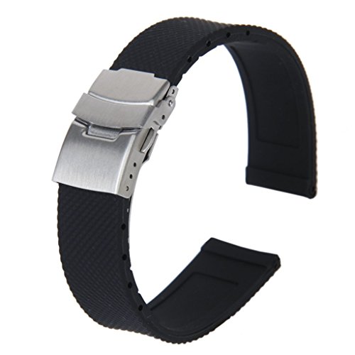RIYAN Uhrenarmband mit Schnalle aus Silikon, Kautschuk, wasserdicht, 20 mm, Sport RIYAN Uhrenarmband mit Schnalle aus Silikon, Kautschuk, wasserdicht, 20 mm, Sport von Riyan