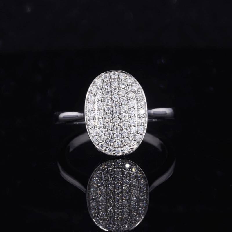 Im Labor Gewachsener Runder Diamantring, Cluster-Ring, Igi-Zertifizierter Im Jubiläumsringe Für Frauen von RjGemsJewels