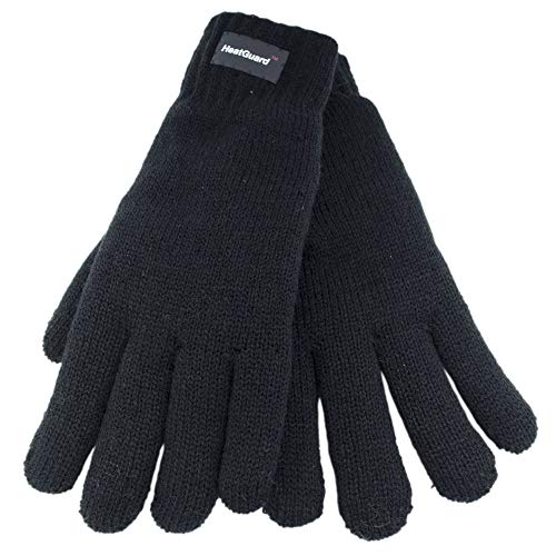 GL Damen-Handschuhe, Thinsulate, gestrickt, gefüttert - Schwarz - Schwarz - Taille unique von Rjm