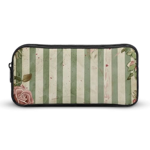 Großes Federmäppchen mit Rosen und grünen Pflanzen, tragbares Federmäppchen mit Reißverschluss, Schreibwaren-Organizer, einfache Aufbewahrung, ästhetische Schreibwaren für Büro, Uni, Erwachsene Großes Federmäppchen mit Rosen und grünen Pflanzen, tragbares Federmäppchen mit Reißverschluss, Schreibwaren-Organizer, einfache Aufbewahrung, ästhetische Schreibwaren für Büro, Uni, Erwachsene von Rkklvbns
