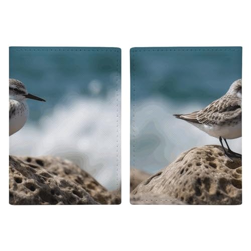 Reisepasshülle für Damen und Herren, Motiv: Vogel sitzend auf dem Felsen, Ausweishülle, Ausweishülle mit Schlitz, Reisebrieftasche, Dokumentenhülle Reisepasshülle für Damen und Herren, Motiv: Vogel sitzend auf dem Felsen, Ausweishülle, Ausweishülle mit Schlitz, Reisebrieftasche, Dokumentenhülle von Rkklvbns