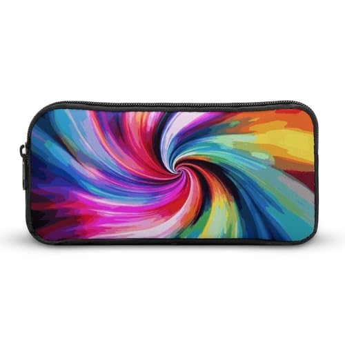 Rkklvbns Buntes Batik-Federmäppchen, tragbares Federmäppchen mit Reißverschluss, Schreibwaren-Organizer, einfache Aufbewahrung, ästhetische Schreibwaren für Büro, Uni, Erwachsene von Rkklvbns