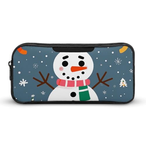 Rkklvbns Federmäppchen mit niedlichem Schneemann, tragbar, mit Reißverschluss, Schreibwaren-Organizer, einfache Aufbewahrung, ästhetische Schreibwaren für Büro, Uni, Erwachsene von Rkklvbns