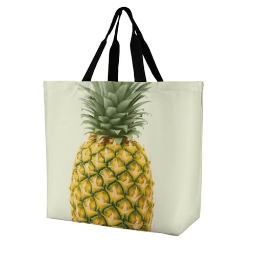 Rkklvbns Fresh Pineapple Damen-Tragetasche, Schultertasche, Einkaufstasche, tragbar, leicht, langlebig, für Arbeit, Reisen, Freizeittasche Rkklvbns Fresh Pineapple Damen-Tragetasche, Schultertasche, Einkaufstasche, tragbar, leicht, langlebig, für Arbeit, Reisen, Freizeittasche von Rkklvbns