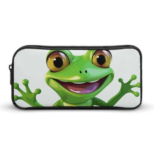 Rkklvbns Green Frog Großes Federmäppchen, tragbares Federmäppchen mit Reißverschluss, Schreibwaren-Organizer, einfache Aufbewahrung, ästhetische Schreibwaren für Büro, Uni, Erwachsene Rkklvbns Green Frog Großes Federmäppchen, tragbares Federmäppchen mit Reißverschluss, Schreibwaren-Organizer, einfache Aufbewahrung, ästhetische Schreibwaren für Büro, Uni, Erwachsene von Rkklvbns