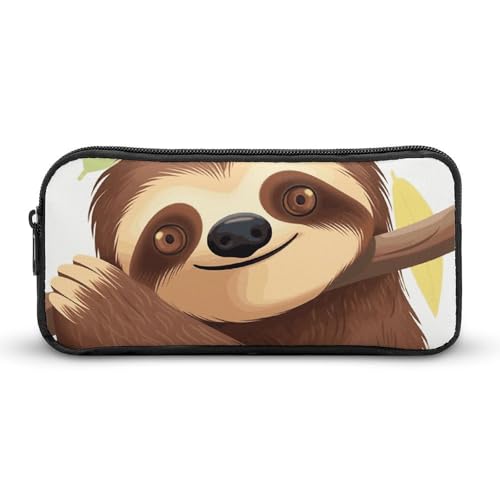 Rkklvbns Großes Faultier-Federmäppchen, tragbares Federmäppchen mit Reißverschluss, Schreibwaren-Organizer, einfache Aufbewahrung, ästhetische Schreibwaren für Büro, Uni, Erwachsene von Rkklvbns