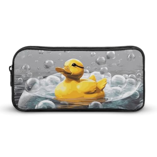Rkklvbns Großes Federmäppchen, Motiv: Bubble Duck, tragbares Federmäppchen mit Reißverschluss, Schreibwaren-Organizer, einfache Aufbewahrung, ästhetisches Schreibwaren für Büro, Uni, Erwachsene von Rkklvbns