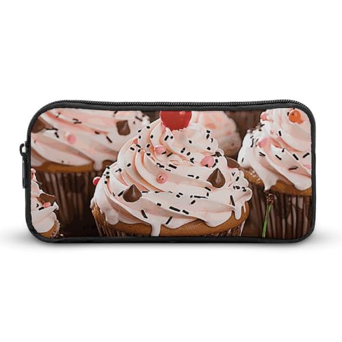 Rkklvbns Großes Federmäppchen mit Cupcake- und Muffin-Motiv, tragbares Federmäppchen mit Reißverschluss, Schreibwaren-Organizer, einfache Aufbewahrung, ästhetische Schreibwaren für Büro, Uni Rkklvbns Großes Federmäppchen mit Cupcake- und Muffin-Motiv, tragbares Federmäppchen mit Reißverschluss, Schreibwaren-Organizer, einfache Aufbewahrung, ästhetische Schreibwaren für Büro, Uni von Rkklvbns