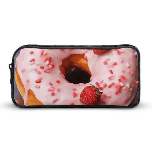 Rkklvbns Großes Federmäppchen mit Erdbeer-Donut-Motiv, tragbares Federmäppchen mit Reißverschluss, Schreibwaren-Organizer, einfache Aufbewahrung, ästhetische Schreibwaren für Büro, Uni, Erwachsene Rkklvbns Großes Federmäppchen mit Erdbeer-Donut-Motiv, tragbares Federmäppchen mit Reißverschluss, Schreibwaren-Organizer, einfache Aufbewahrung, ästhetische Schreibwaren für Büro, Uni, Erwachsene von Rkklvbns