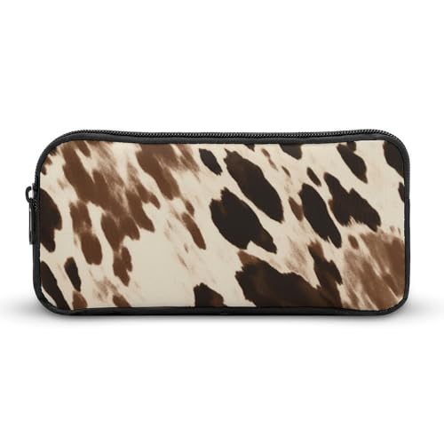 Rkklvbns Großes Federmäppchen mit Kuhmotiv, tragbares Federmäppchen mit Reißverschluss, Schreibwaren-Organizer, einfache Aufbewahrung, ästhetische Schreibwaren für Büro, Uni, Erwachsene von Rkklvbns