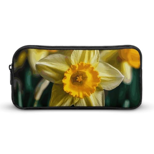 Rkklvbns Großes Federmäppchen mit Narzissen-Blume, tragbares Federmäppchen mit Reißverschluss, Schreibwaren-Organizer, einfache Aufbewahrung, ästhetische Schreibwaren für Büro, Uni, Erwachsene Rkklvbns Großes Federmäppchen mit Narzissen-Blume, tragbares Federmäppchen mit Reißverschluss, Schreibwaren-Organizer, einfache Aufbewahrung, ästhetische Schreibwaren für Büro, Uni, Erwachsene von Rkklvbns