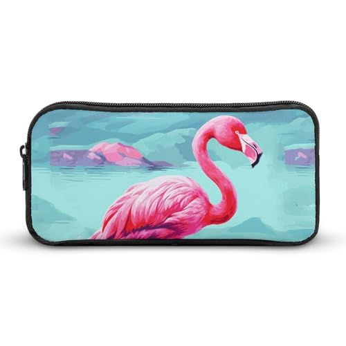 Rkklvbns Großes Federmäppchen mit rosa Flamingos, tragbares Federmäppchen mit Reißverschluss, Schreibwaren-Organizer, einfache Aufbewahrung, ästhetische Schreibwaren für Büro, Uni, Erwachsene Rkklvbns Großes Federmäppchen mit rosa Flamingos, tragbares Federmäppchen mit Reißverschluss, Schreibwaren-Organizer, einfache Aufbewahrung, ästhetische Schreibwaren für Büro, Uni, Erwachsene von Rkklvbns