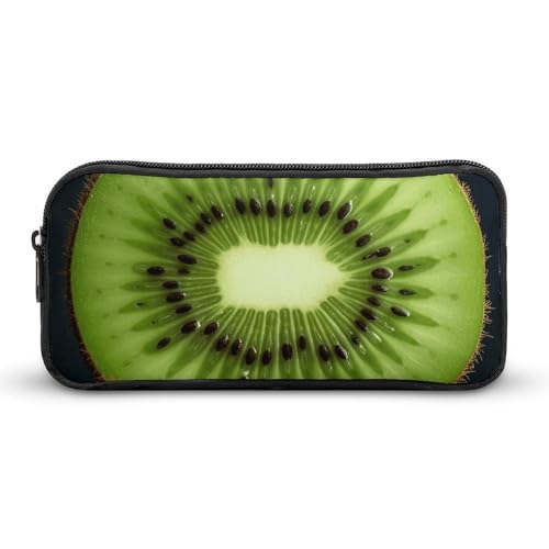 Rkklvbns Kiwi Slice Großes Federmäppchen, tragbares Federmäppchen mit Reißverschluss, Schreibwaren-Organizer, einfache Aufbewahrung, ästhetisches Schreibwaren für Büro, Uni, Erwachsene von Rkklvbns