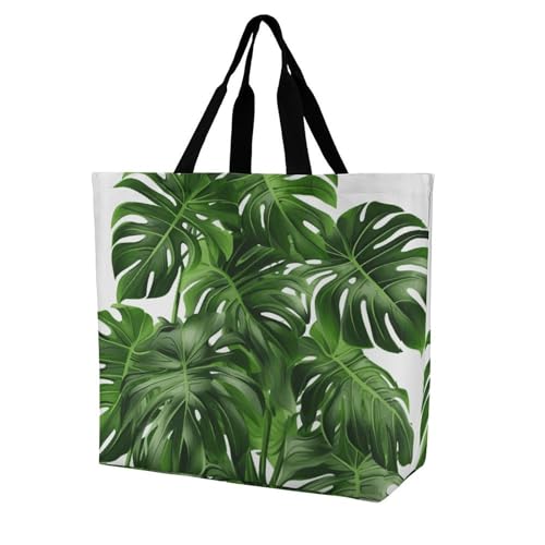 Rkklvbns Monstera Deliciosa Damen-Tragetasche, Schultertasche, Einkaufstasche, tragbar, leicht, langlebig, für Arbeit, Reisen, Freizeittasche Rkklvbns Monstera Deliciosa Damen-Tragetasche, Schultertasche, Einkaufstasche, tragbar, leicht, langlebig, für Arbeit, Reisen, Freizeittasche von Rkklvbns