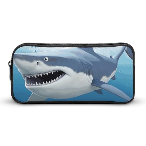 Rkklvbns White Shark großes Federmäppchen, tragbares Federmäppchen mit Reißverschluss, Schreibwaren-Organizer, einfache Aufbewahrung, ästhetische Schreibwaren für Büro, Uni, Erwachsene Rkklvbns White Shark großes Federmäppchen, tragbares Federmäppchen mit Reißverschluss, Schreibwaren-Organizer, einfache Aufbewahrung, ästhetische Schreibwaren für Büro, Uni, Erwachsene von Rkklvbns