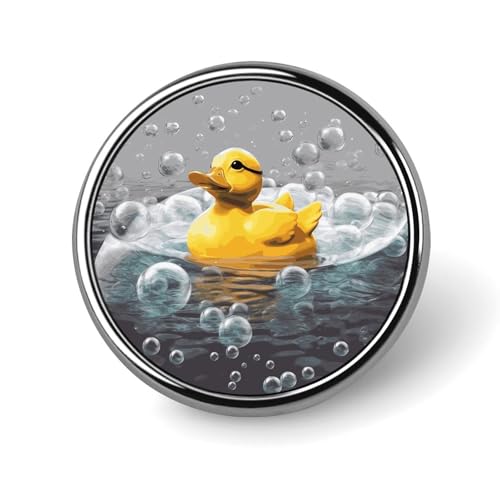Runde Anstecknadel, Motiv: Blasen-Ente, niedliche Brosche, Hüte, Jacken, Dekoration, personalisierbar, Kleidung, Schmuck, Zubehör für Hochzeit, Party, Geschenk Runde Anstecknadel, Motiv: Blasen-Ente, niedliche Brosche, Hüte, Jacken, Dekoration, personalisierbar, Kleidung, Schmuck, Zubehör für Hochzeit, Party, Geschenk von Rkklvbns