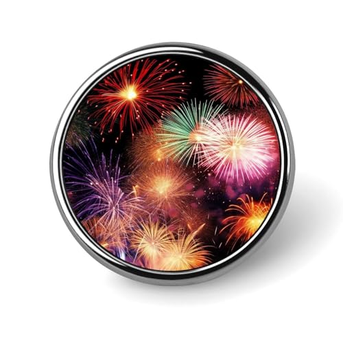 Schöne runde Feuerwerks-Brosche, niedliche Brosche, Hüte, Jacken, Dekoration, personalisierte Anstecknadel, Kleidung, Schmuck, Zubehör für Hochzeit, Party, Geschenk von Rkklvbns