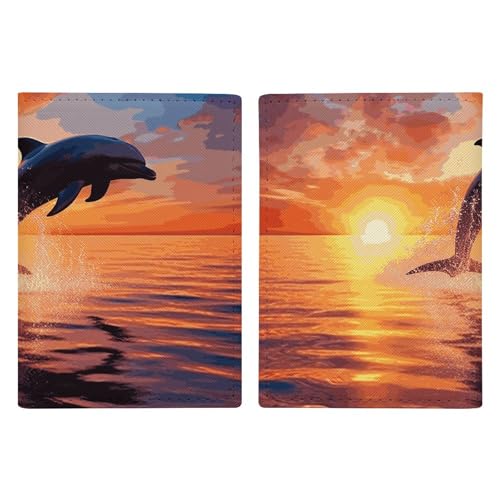 Sunset Dolphin Passport Holder, ID Card Protector Case Passport Holder with Slot Passports Travel Wallet Document Cover for Women And Men Sunset Dolphin Passport Holder, ID Card Protector Case Passport Holder with Slot Passports Travel Wallet Document Cover for Women And Men von Rkklvbns