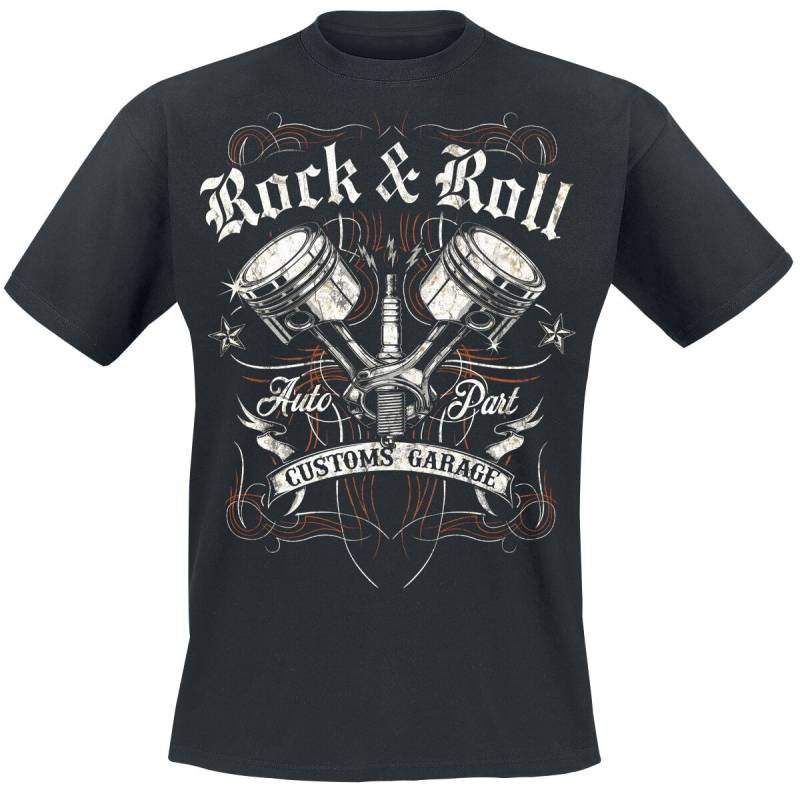 RnR Custom Garage - Rockabilly T-Shirt - S bis 5XL - für Männer - Größe 3XL - schwarz von RnR Custom Garage