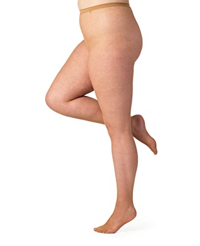 Pamela Mann Netzstrumpfhose Strumpfwaren 1950er Jahre Pin Up Retro Vintage Körperformung, Beige, 46-50 von Ro Rox