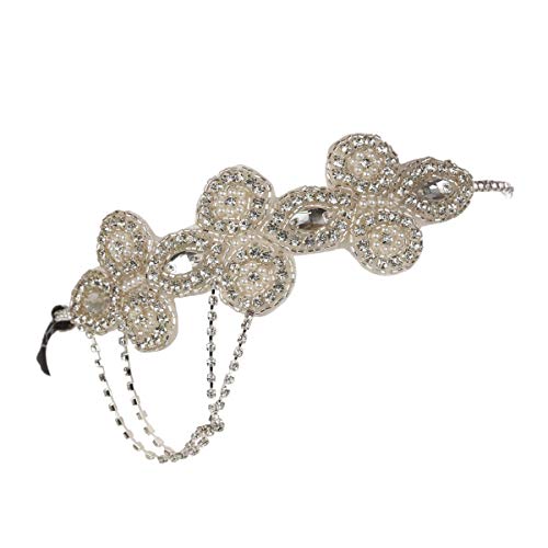 Ro Rox 1920er Jahre Flapper Great Gatsby Party Bohemien Hochzeit Schmuck Stirnband - Silber von Ro Rox