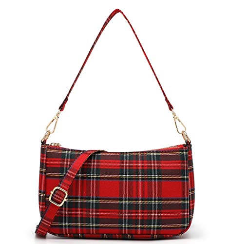 Ro Rox Sheena Crossbody Handtasche Rot Tartan Punk Grunge 1990er Jahre Tasche von Ro Rox
