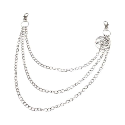 Ro Rox Lunar Gürtelkette Mond Anhänger Gothic Punk Dreifach-Schlüsselanhänger von Ro Rox