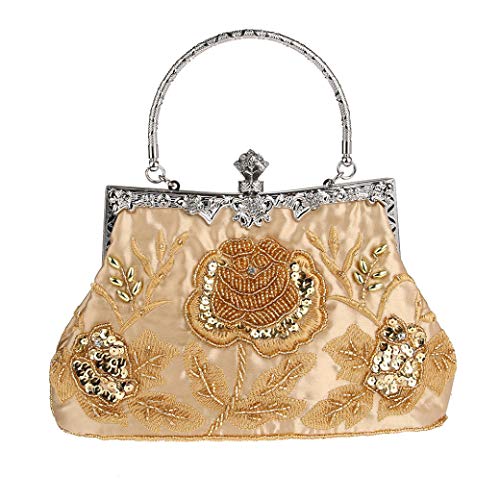 Ro Rox Marie Vintage 1920er Flapper Gatsby Peaky Blinders Party Abendhandtasche - Gold von Ro Rox